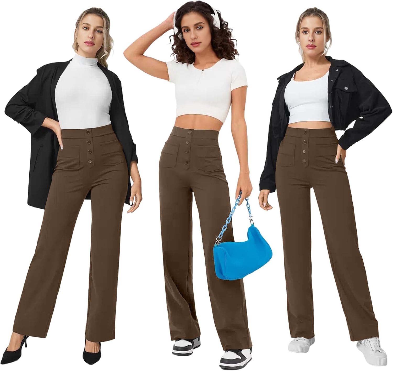 Thumbnail 4 de Glacspyg Yoga Pantalons Femmes Taille Haute