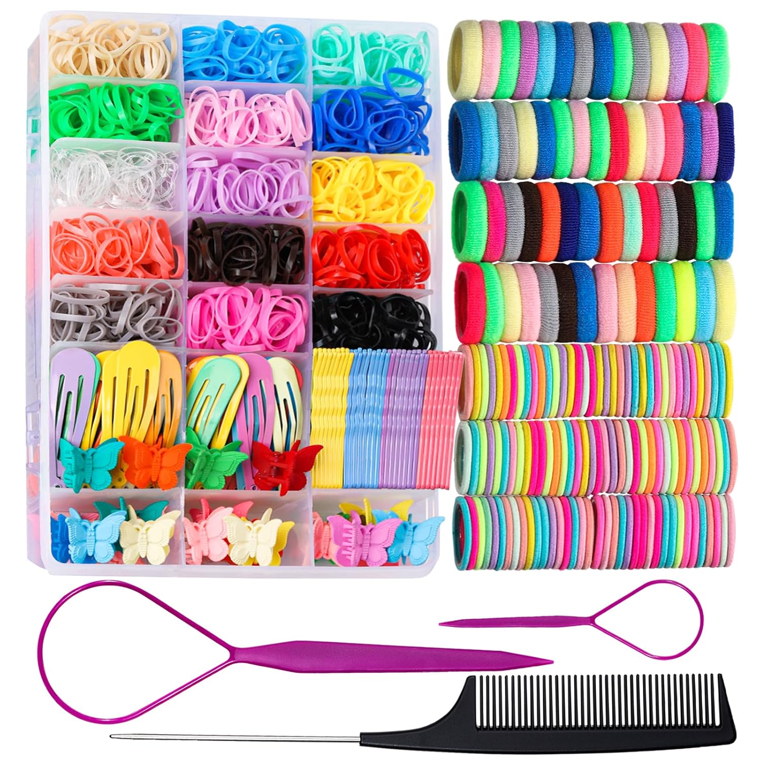 Detalle de Teenitor Elastic Hair Ties 1250pcs pack