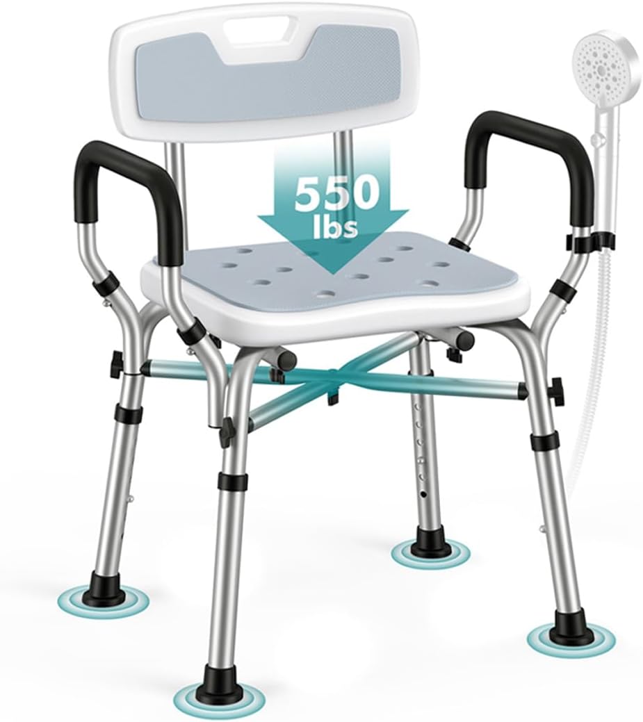 Detalle de VFAUOSIT Shower Chair 550 lb Capacity