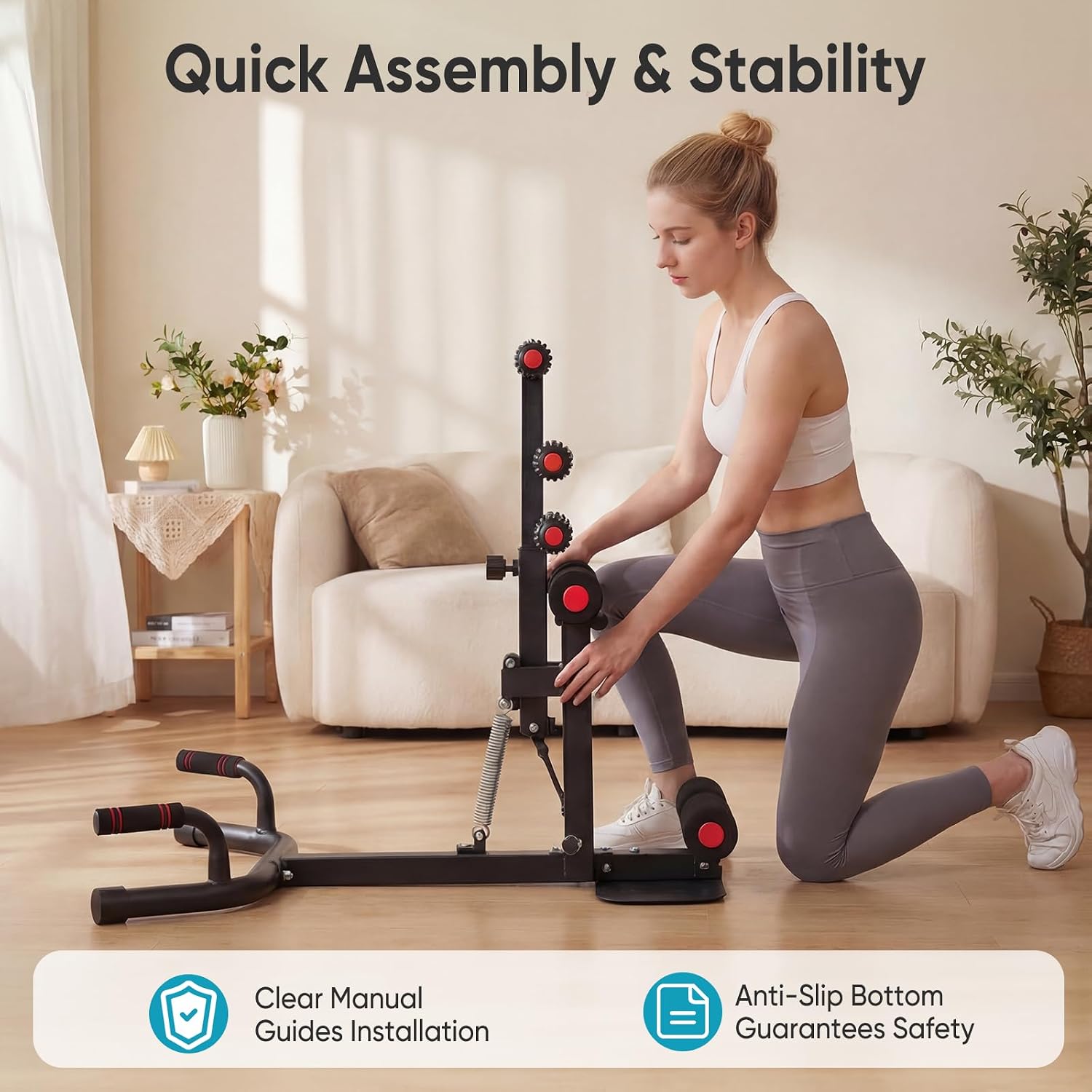 Detalle 1 de DUMOS Deep Squat Machine, Adjustable Resistance