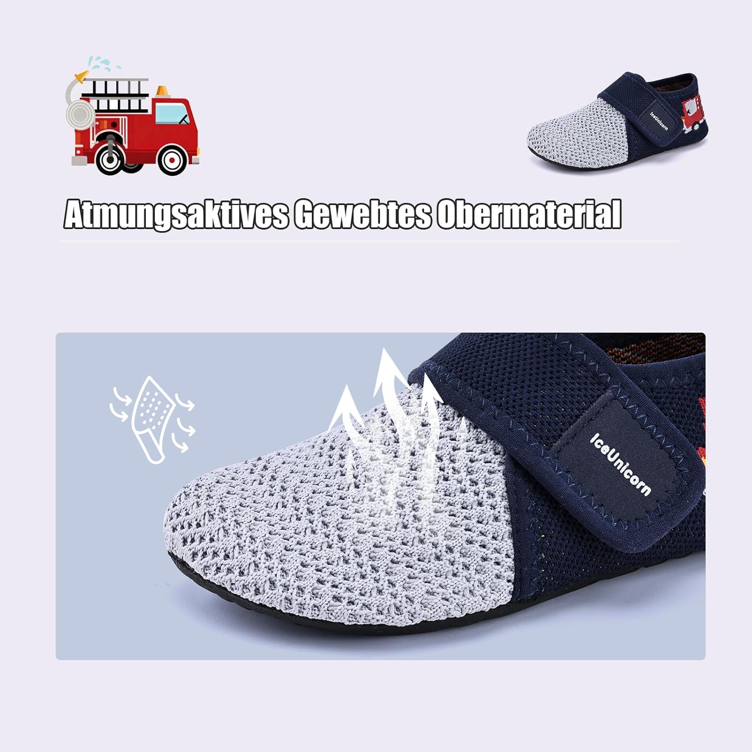 Thumbnail 2 de IceUnicorn Kinder-Hausschuhe – atmungsaktive, leichte Slipper mit rutschfester Sohle