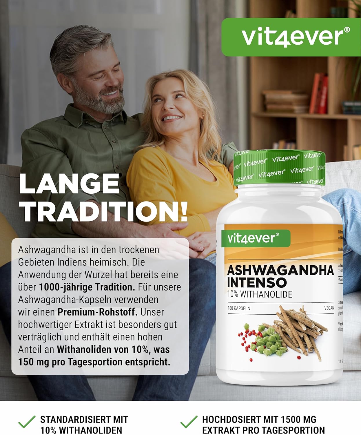 Thumbnail 1 de Vit4ever Ashwaganda Extrakt 750 mg Kapseln