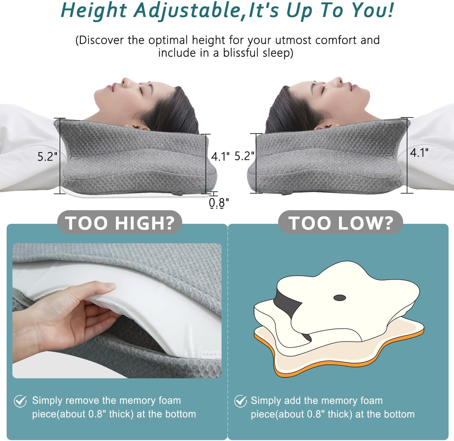 Detalle 2 de CHxxy Cervical Pillow, Queen Size