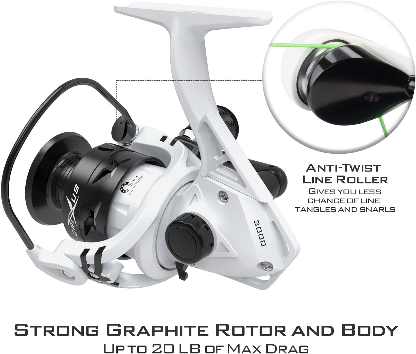 Thumbnail 6 de KastKing Crixus Fishing Rod and Reel Combo (IM6 Graphite, Zirconium Oxide Guides, SuperPolymer Handle)