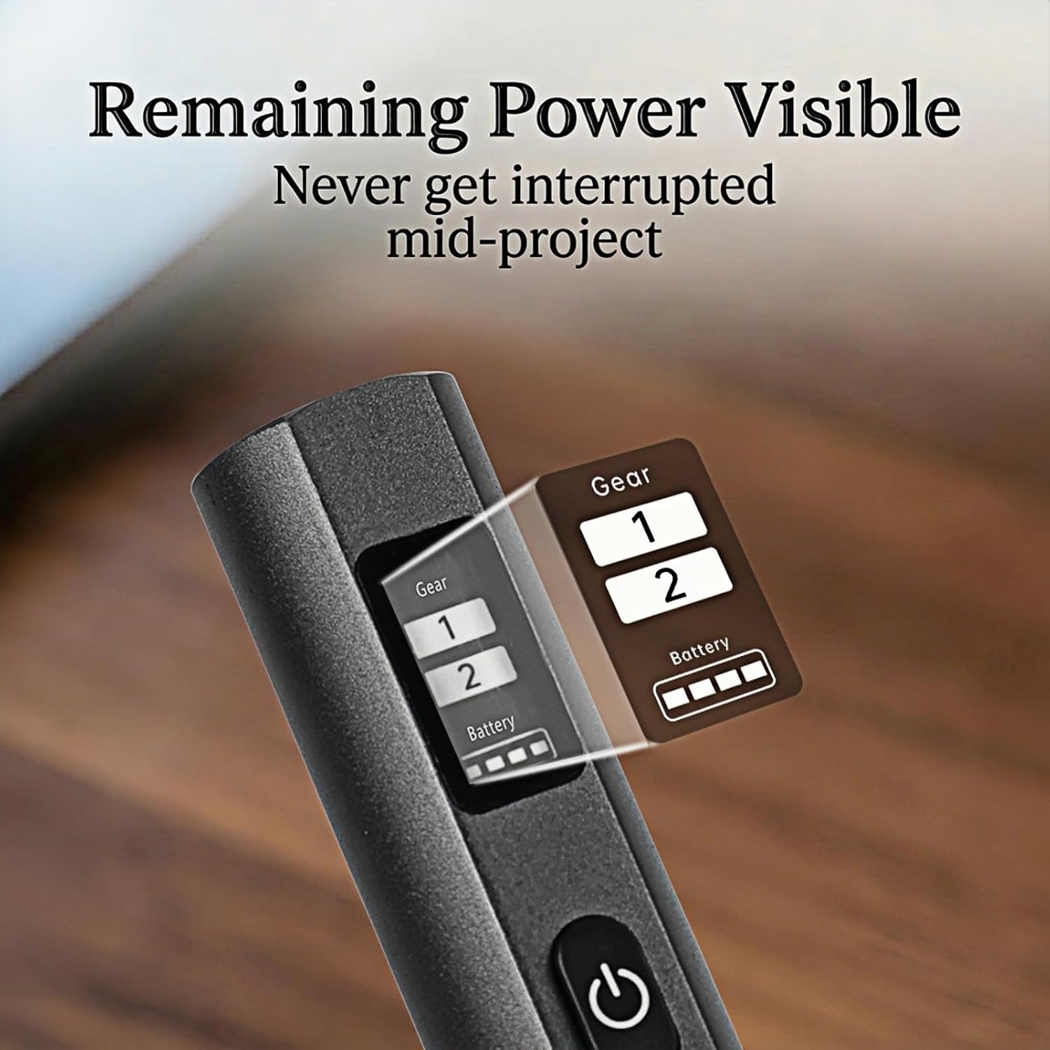 Detalle de LIBERRWAY Engraving Pen: Cordless 2-Speed Mini Rotary Tool with 30 Bits and Power Display
