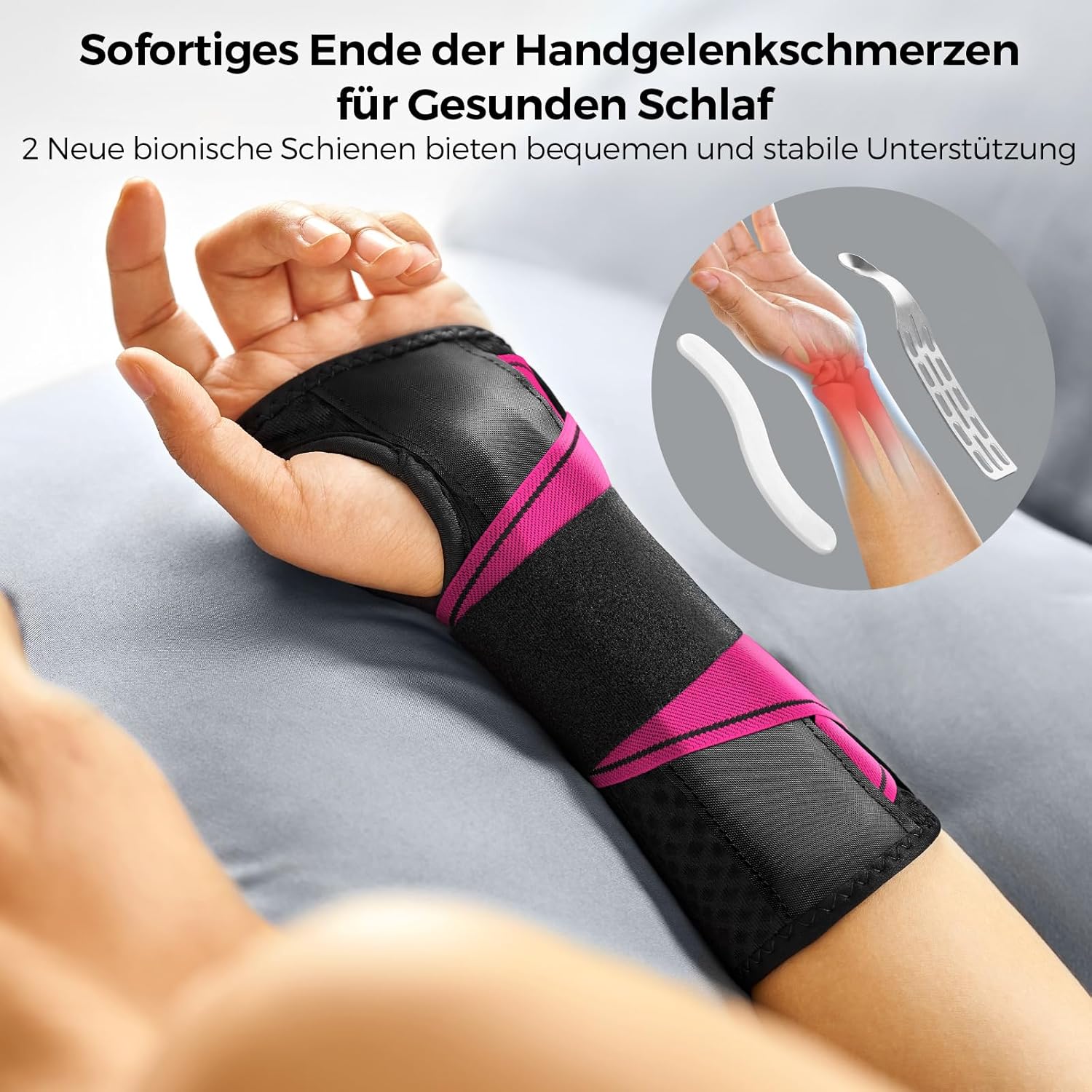 Thumbnail 1 de FREETOO Leicht-Passform Handgelenkstütze mit Bio-Karpaltunnel-Schiene – Allround-Orthese für RSI, Sehnenscheidenentzündung und mehr
