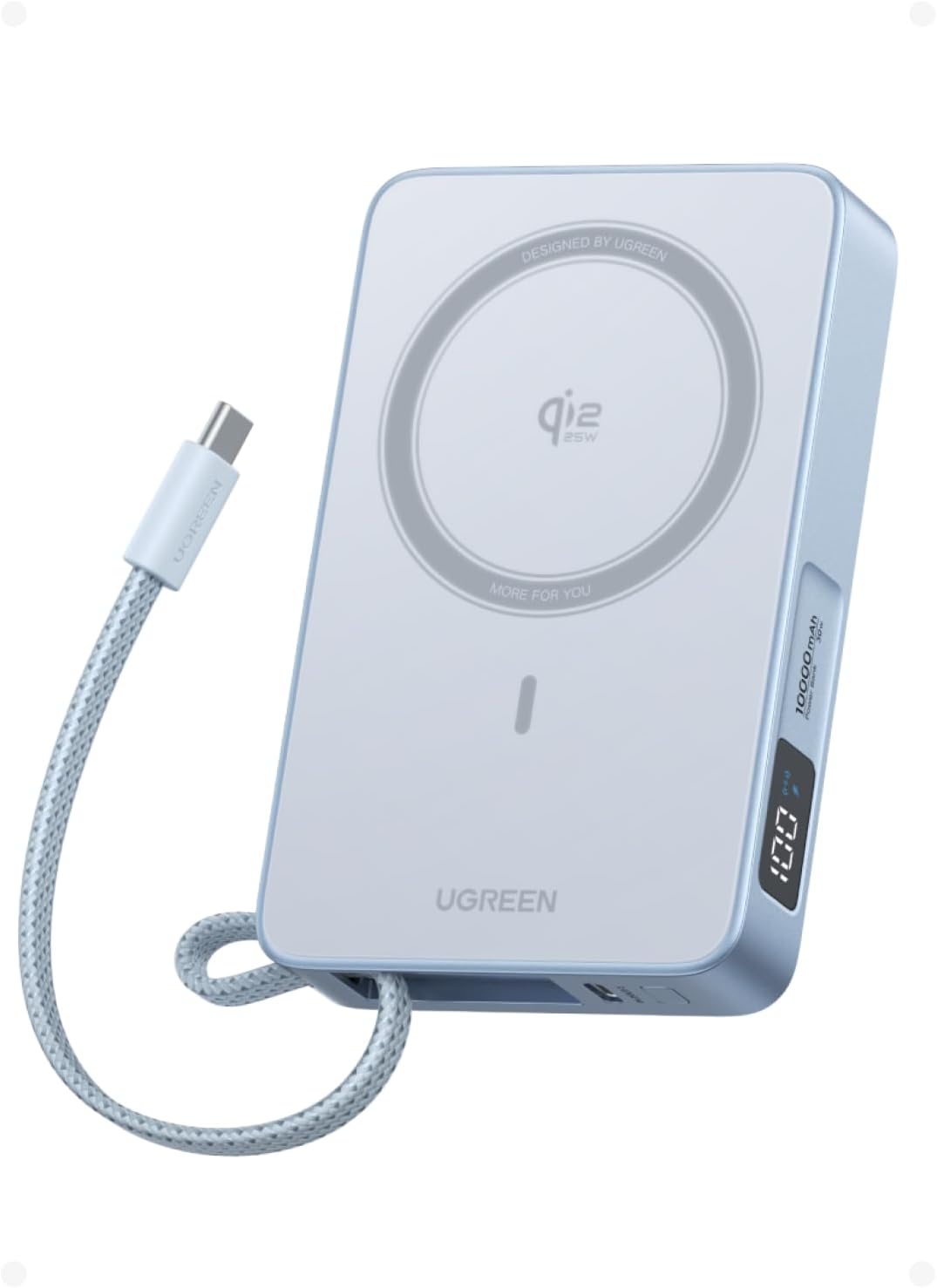 Detalle de UGREEN Magflow Qi2 25W Power Bank 10000mAh