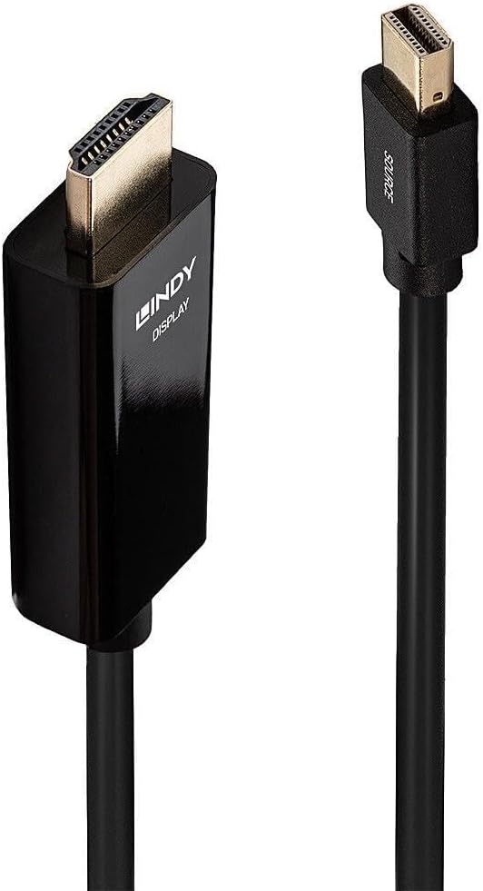 Thumbnail 2 de LINDY 36928 Mini DisplayPort auf HDMI-Kabel (3 m) für 4K UHD bis 30 Hz, schwarz