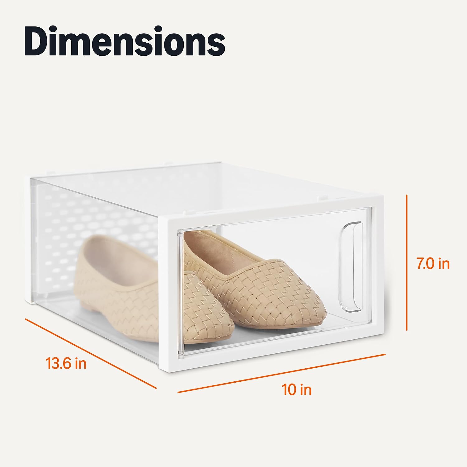 Thumbnail 4 de Amazon Basics pudełka na buty, 12 szt., duże, przezroczyste i składane