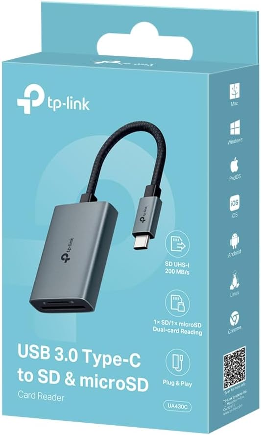 Thumbnail 6 de TP-Link UA430C USB Type-Cカードリーダー、SD・microSD同時読み取り対応