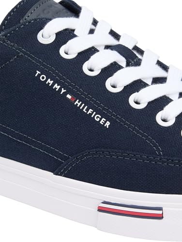 Detalle de Tommy Hilfiger Vulc Core RWB Long Lace CVS FM0FM05813 Low Top — Azul Desert Sky, talla 8