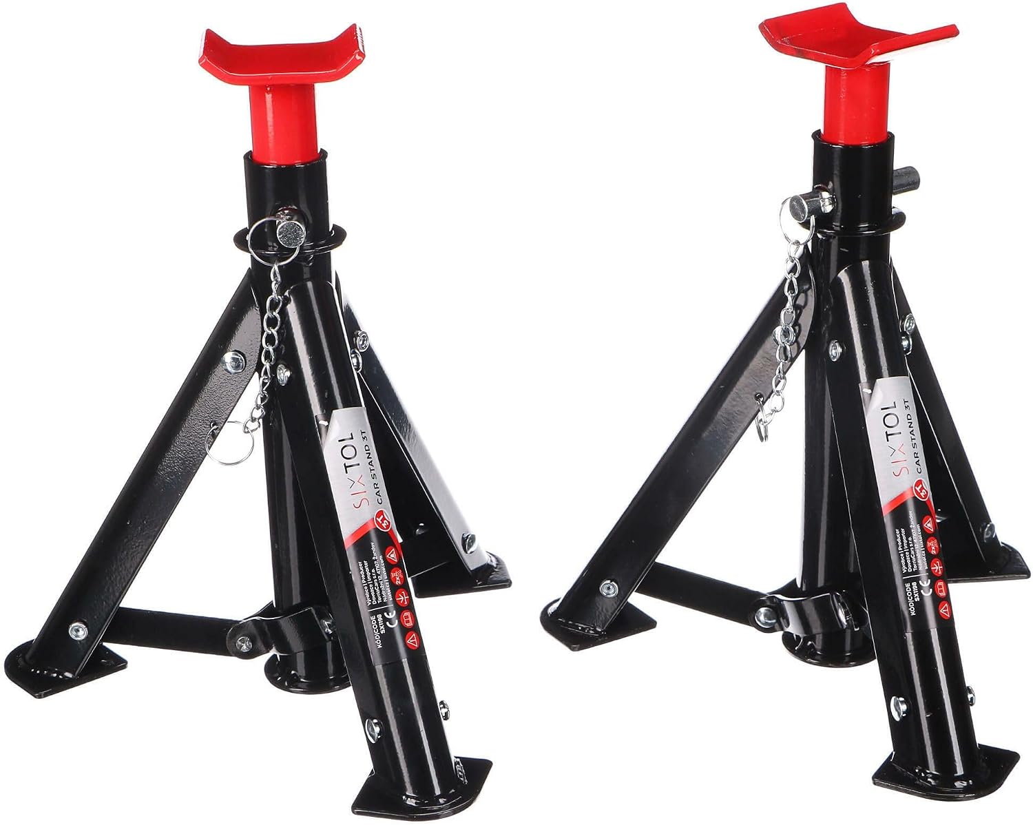 Thumbnail 2 de SIXTOL Mechanic Car Stand 3T – Chandelles pliables en acier (lot de 2)
