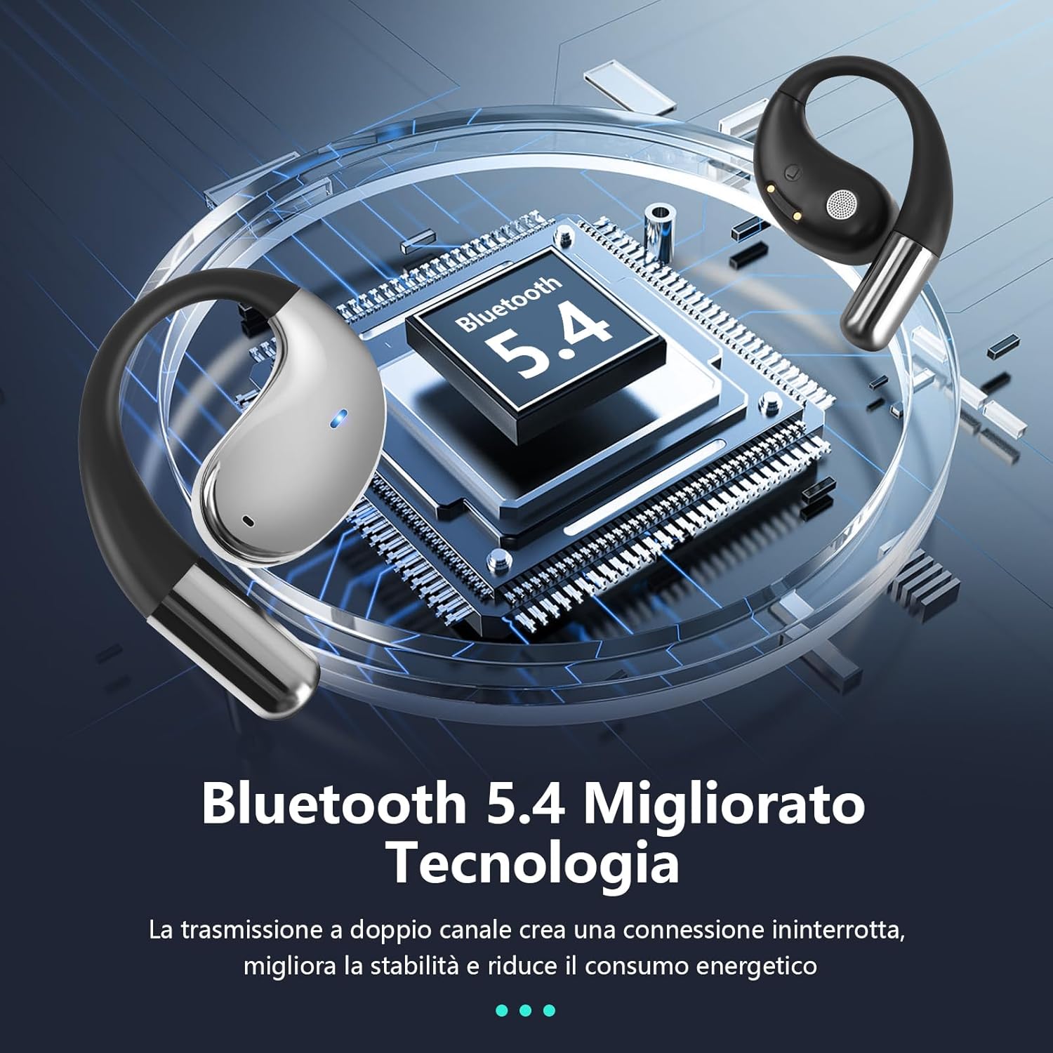 Thumbnail 3 de AI Cuffie Traduzione Simultanea: Auricolari Bluetooth 5.4 3-in-1 con 60 ore di autonomia e traduzione in 144 lingue