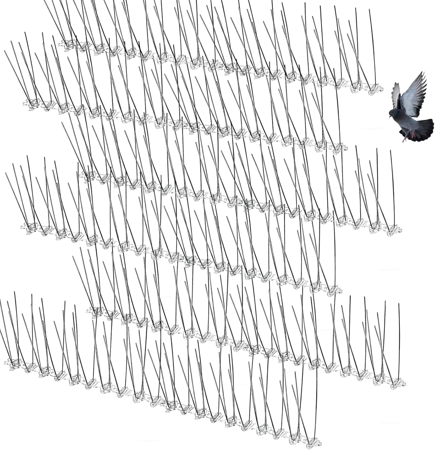 Thumbnail 6 de 8Pcs Bird Spikes, Pigeon Spikes Kit Cover 2M – Humane Bird Deterrent for Gardens, Balconies and Roofs