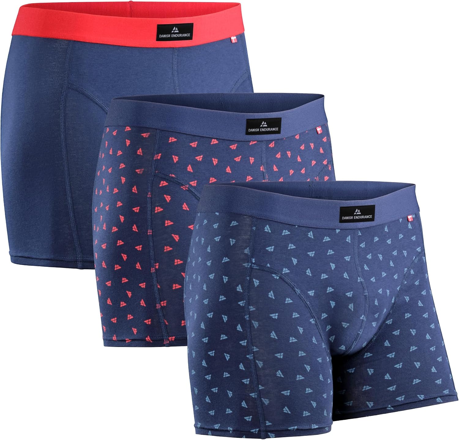 Detalle de Danish Endurance Boxer da Uomo in Cotone Premium – 3 Confezioni