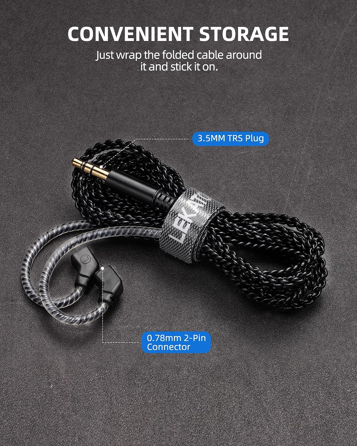 Detalle 2 de LEKATO H5: In-Ear Monitors with Hybrid 1BA + 1DD, Detachable 2-Pin Cable