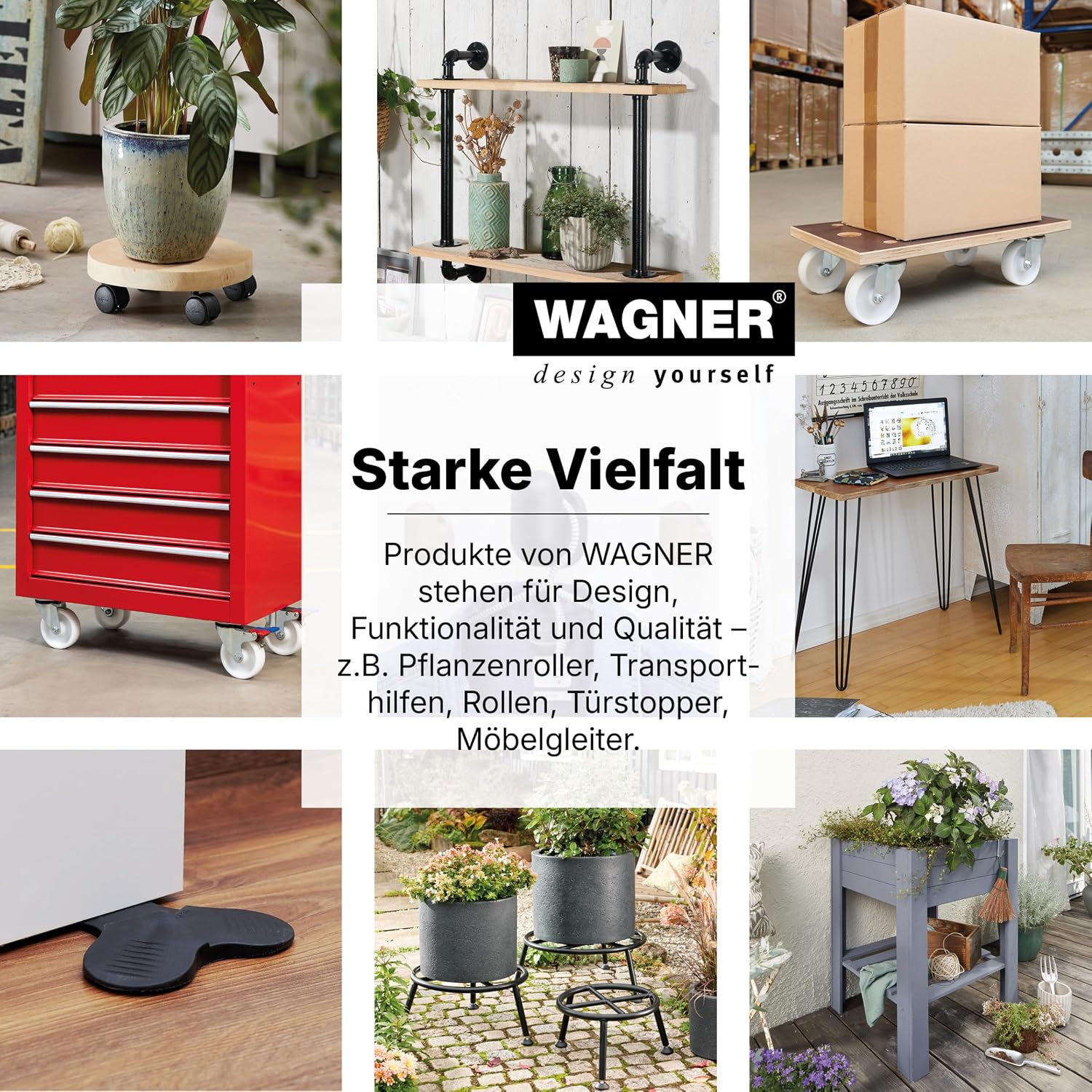 Detalle 2 de WAGNER Argenté chariot plantes 38 cm