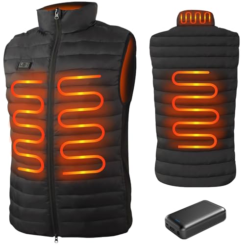 Detalle de seenlast chaleco calefactable para hombre con batería de 10.000 mAh y 4 zonas