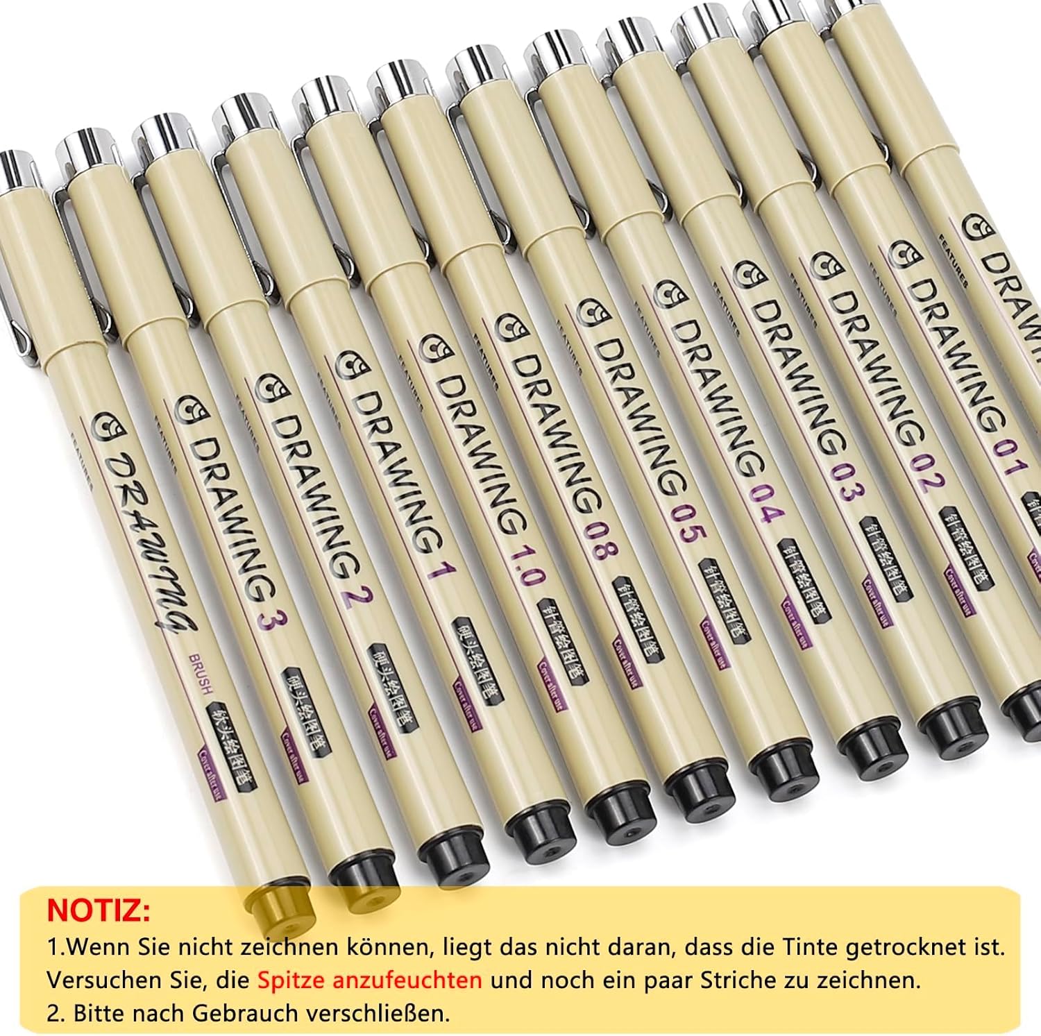 Thumbnail 2 de Muchcute Micro Fineliner 12-pack black fineliners 🎨