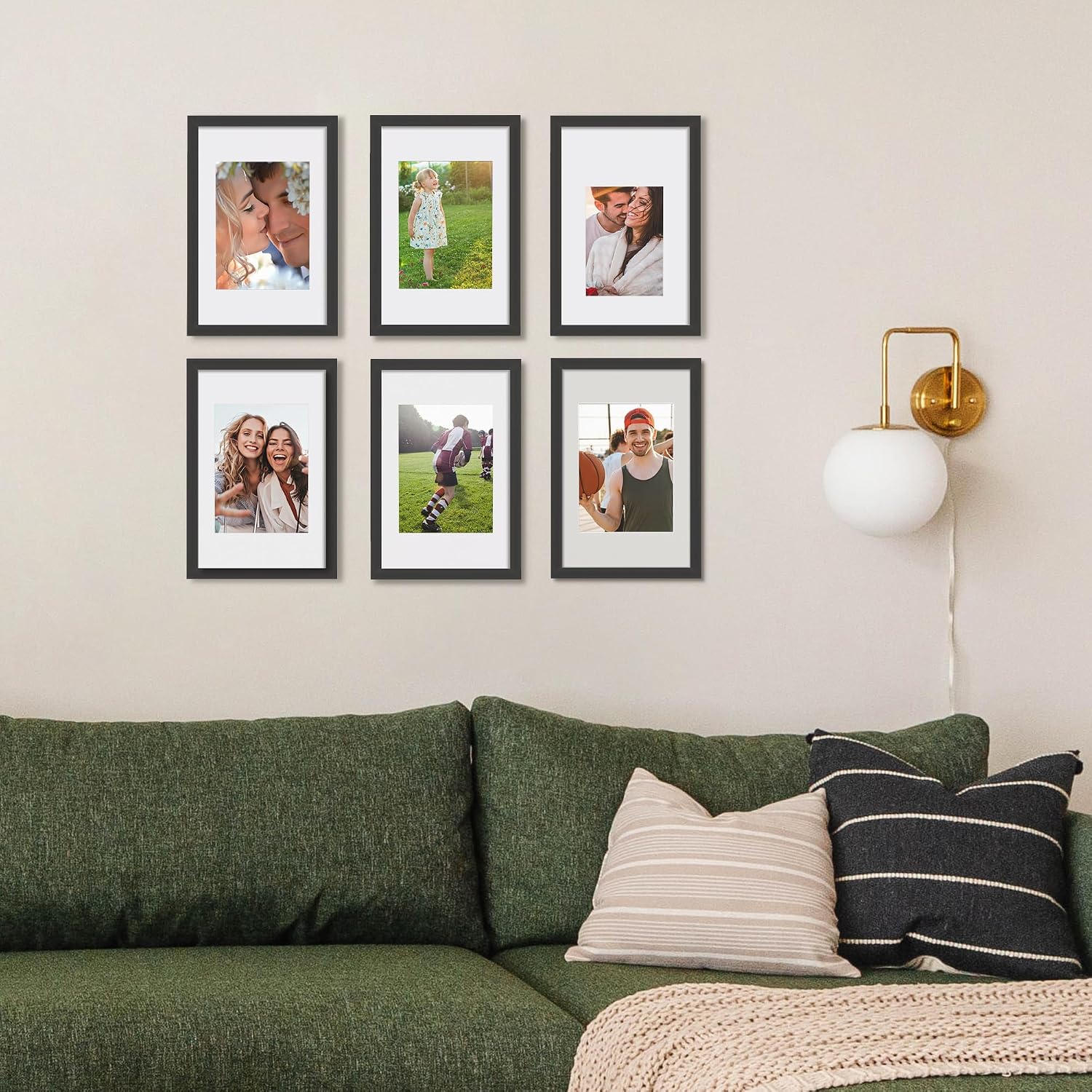 Detalle 2 de upsimples XUP01019 8x12 Picture Frame Set of 5, Black Plastic