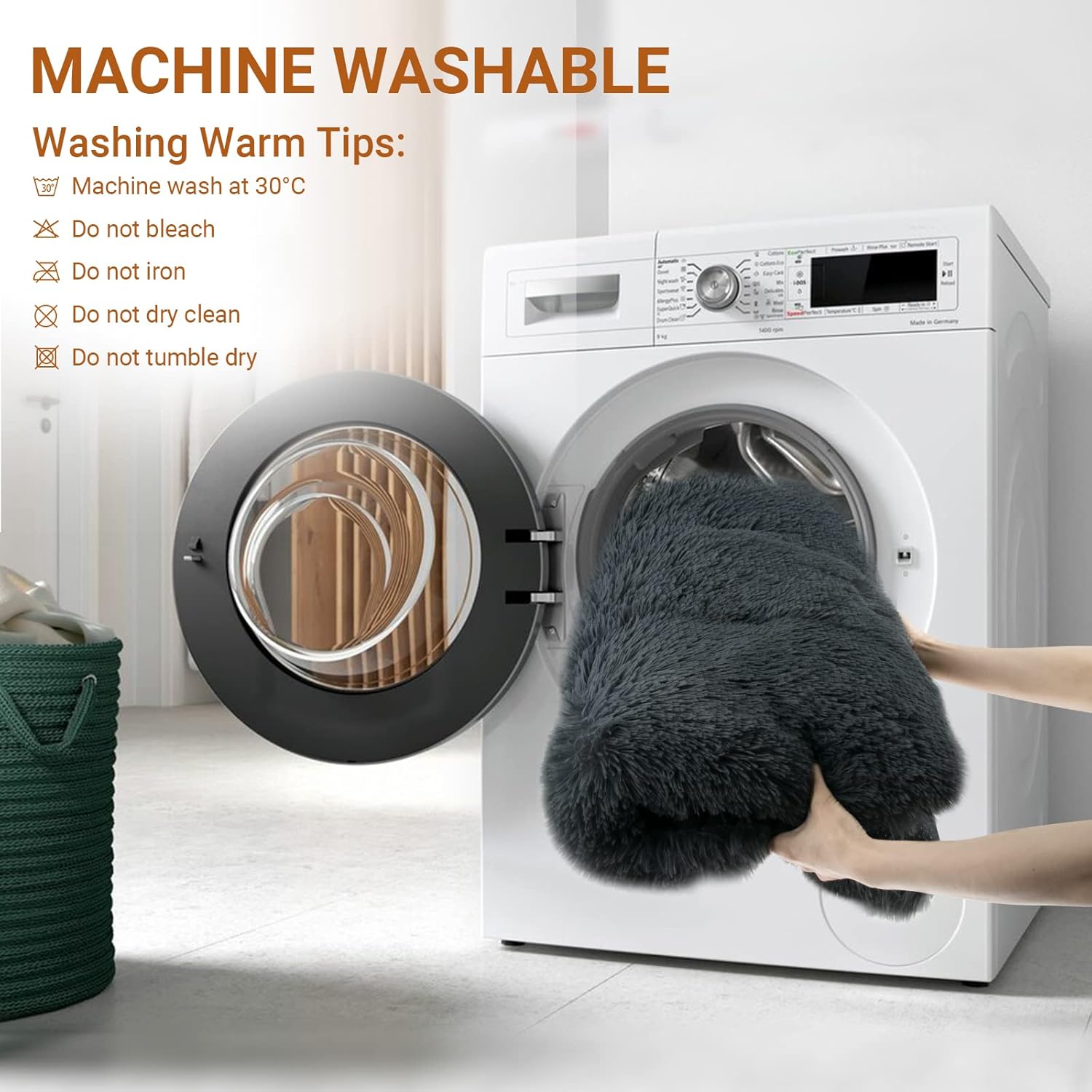 Thumbnail 4 de Moistu Dog Bed Large Crate Mattress (91x61cm) – Waterproof, non-slip base, 8cm thick memory-foam support, machine washable