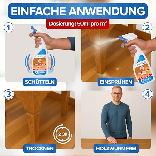 Thumbnail 3 de Patronus Holzwurm Spray [500 ml] – Sofortwirkung gegen Holzwächter und Holzschädlinge