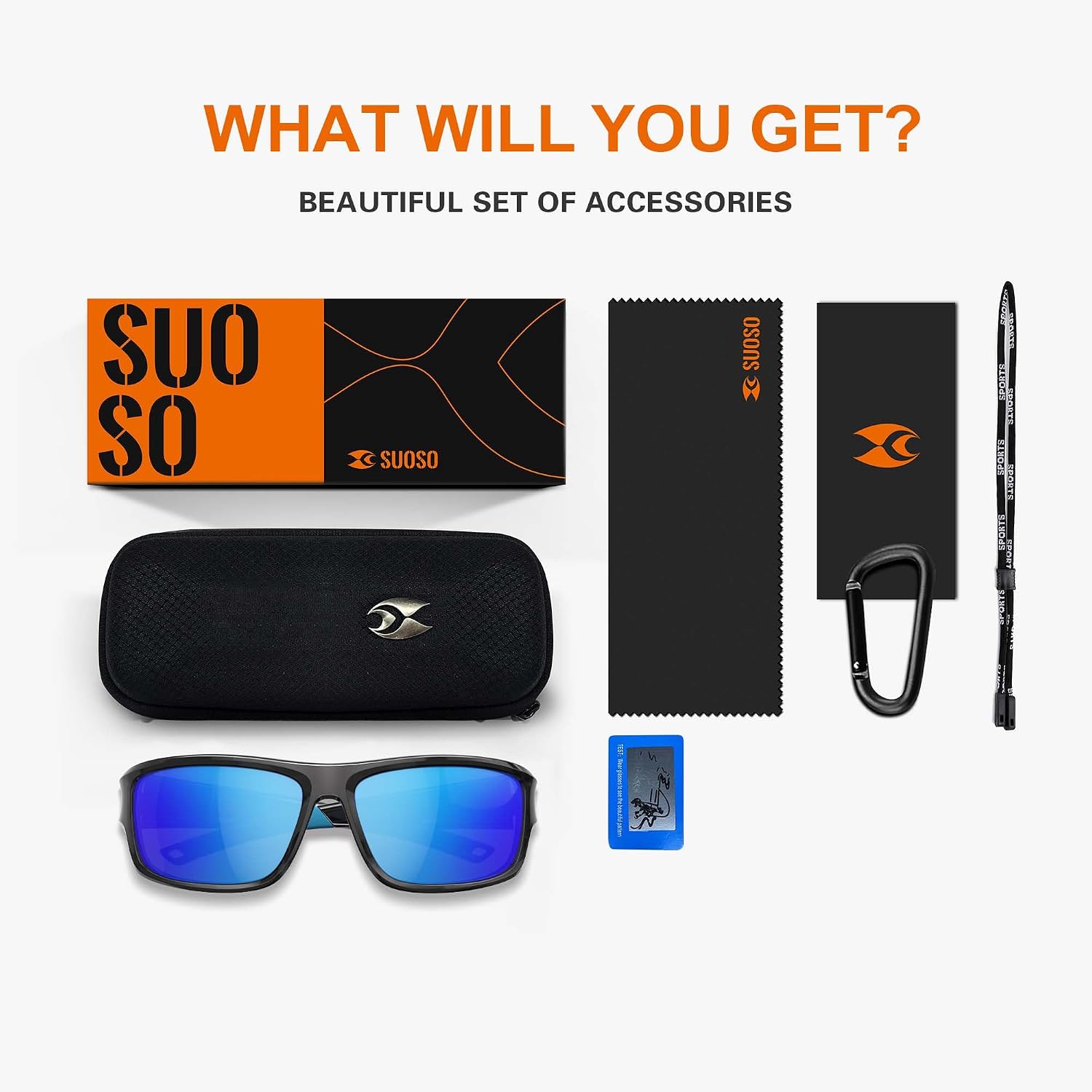 Detalle de Suoso Polarized Sports Sunglasses, TR90 Frame