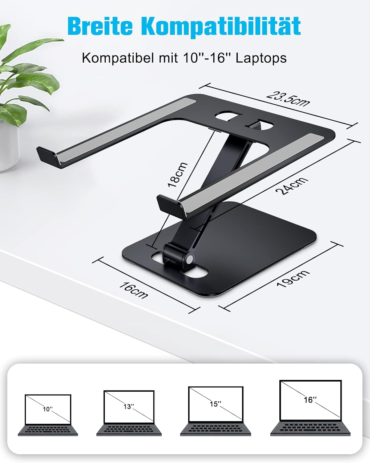 Thumbnail 4 de Babacom Laptop Ständer Höhenverstellbar 10–16 Zoll