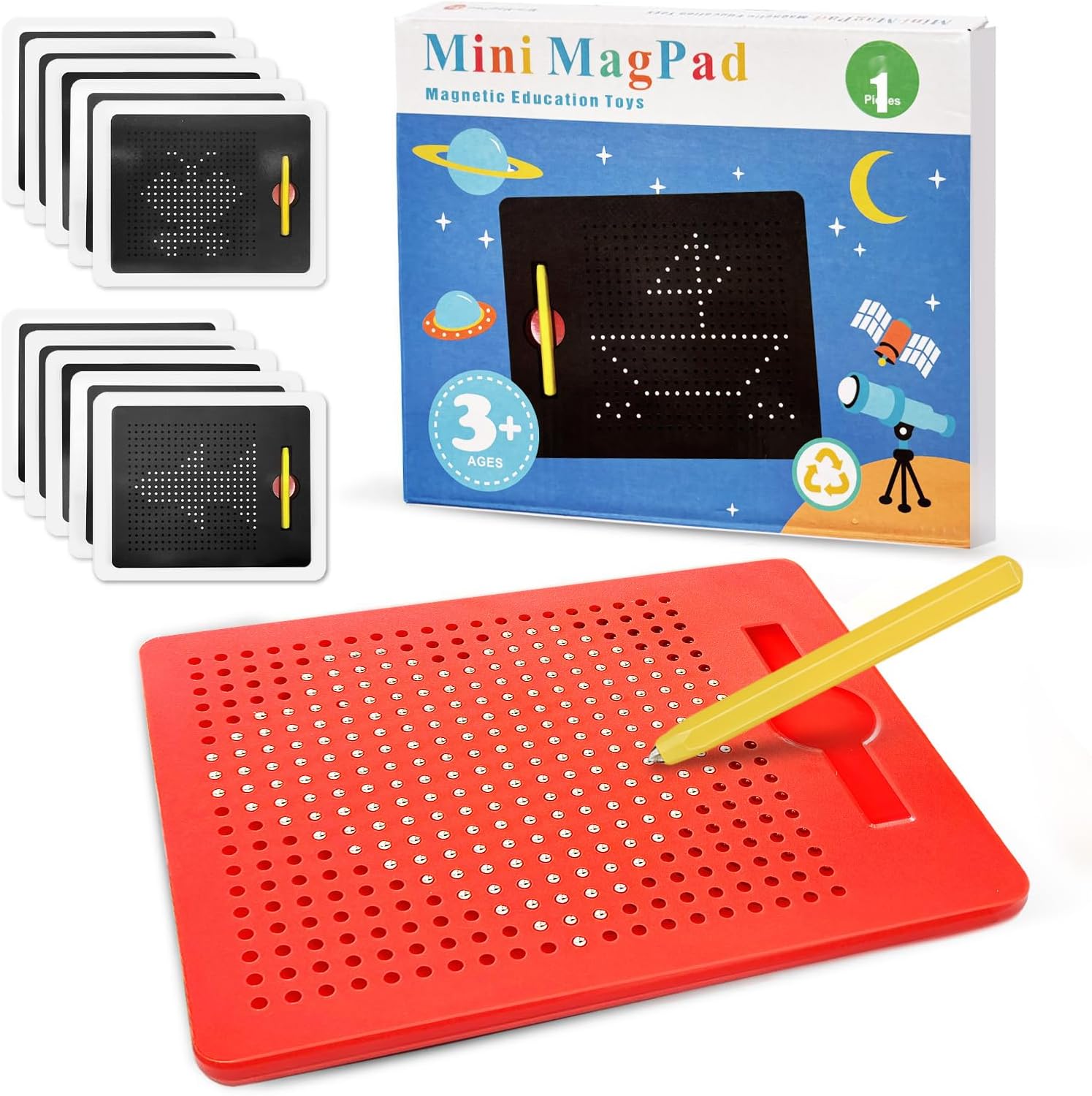 Detalle de AMFUN Magnetische Zeichentafel für Kinder Rot