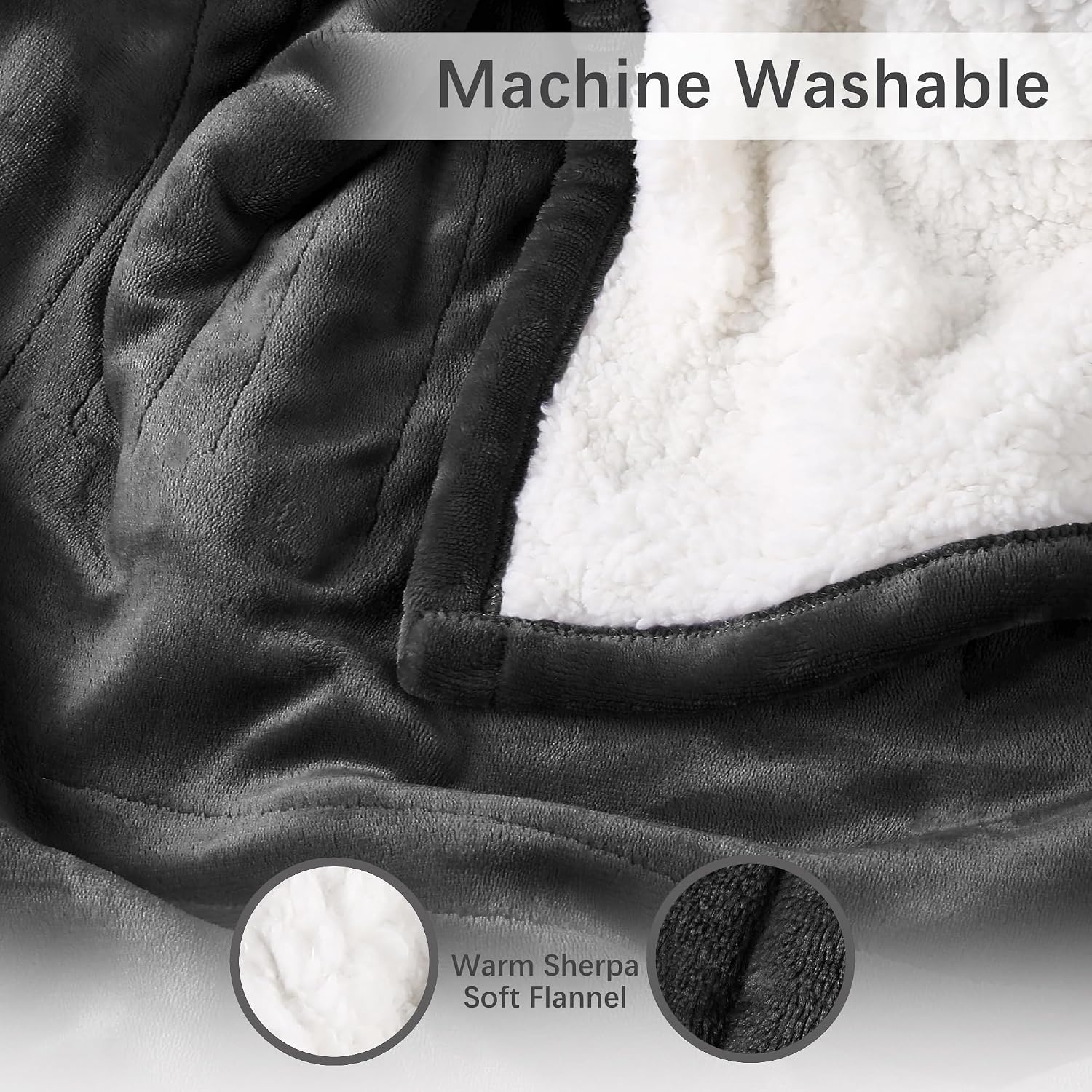 Thumbnail 6 de ESTINGO King Electric Blanket, 100 x 90 Inches, Dual Control Sherpa