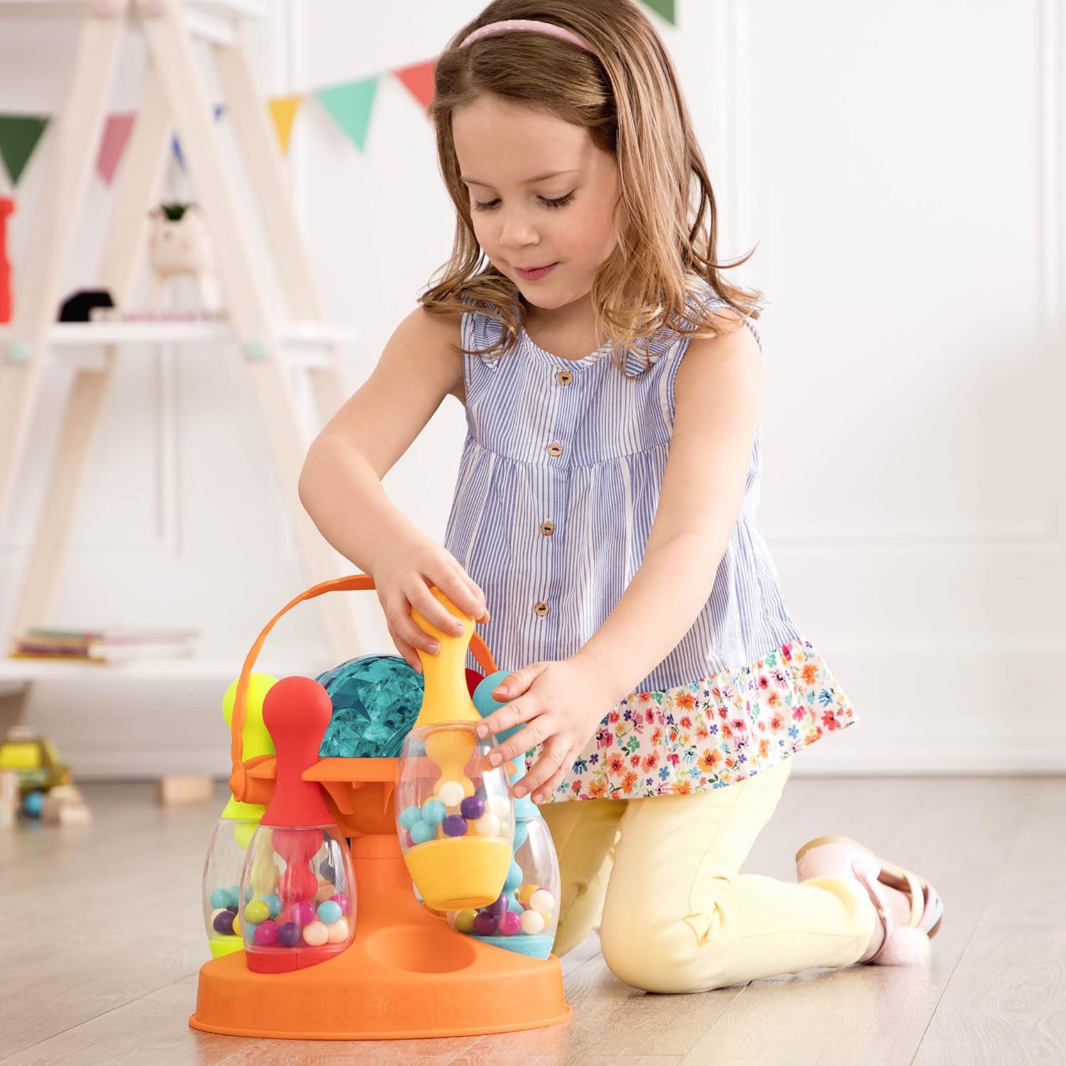 Thumbnail 1 de B. toys Let’s Glow Bowling Set – kinderbowling met lichtgevende bal en 6 kegels