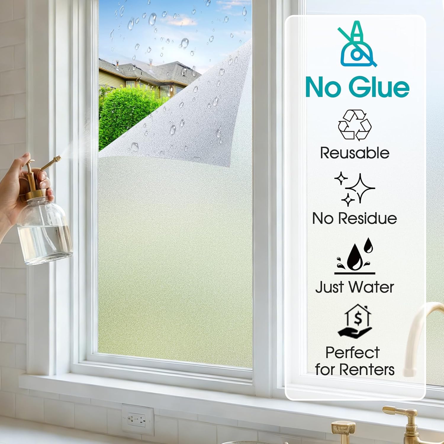 Thumbnail 2 de Coavas Window Privacy Film 17.5 x 78.7 Inch