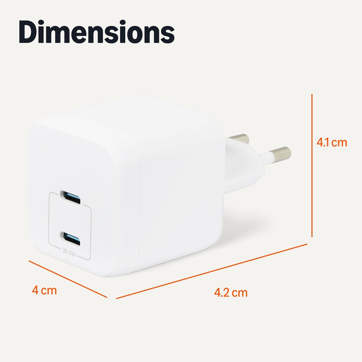 Thumbnail 4 de Amazon Basics Chargeur mural USB C Nano GaN 35W