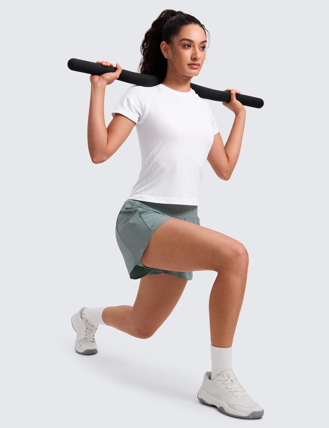 Thumbnail 3 de CRZ YOGA Chemisiers athlétiques à manches courtes respirants et sans couture pour femmes