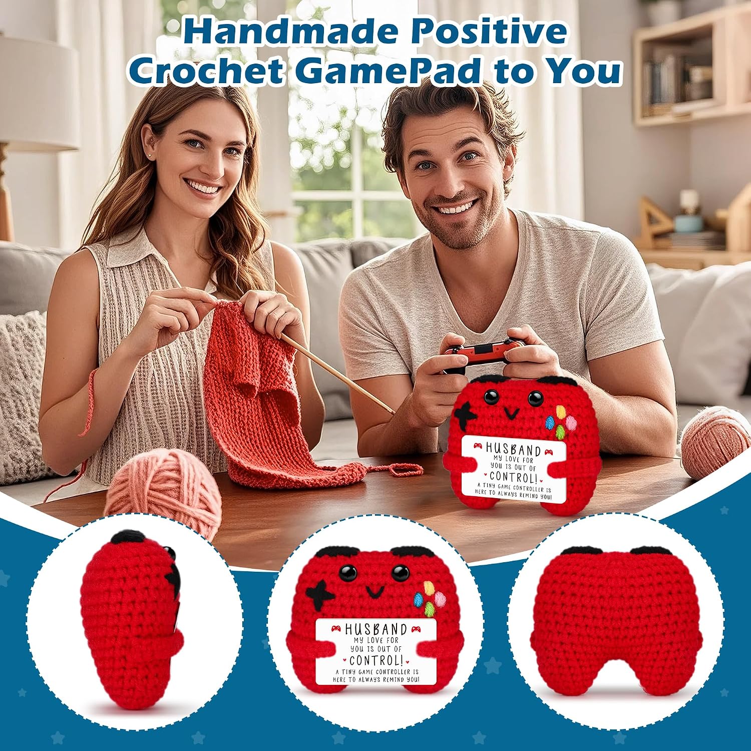 Detalle de Busy Gaming Life Crochet Controller