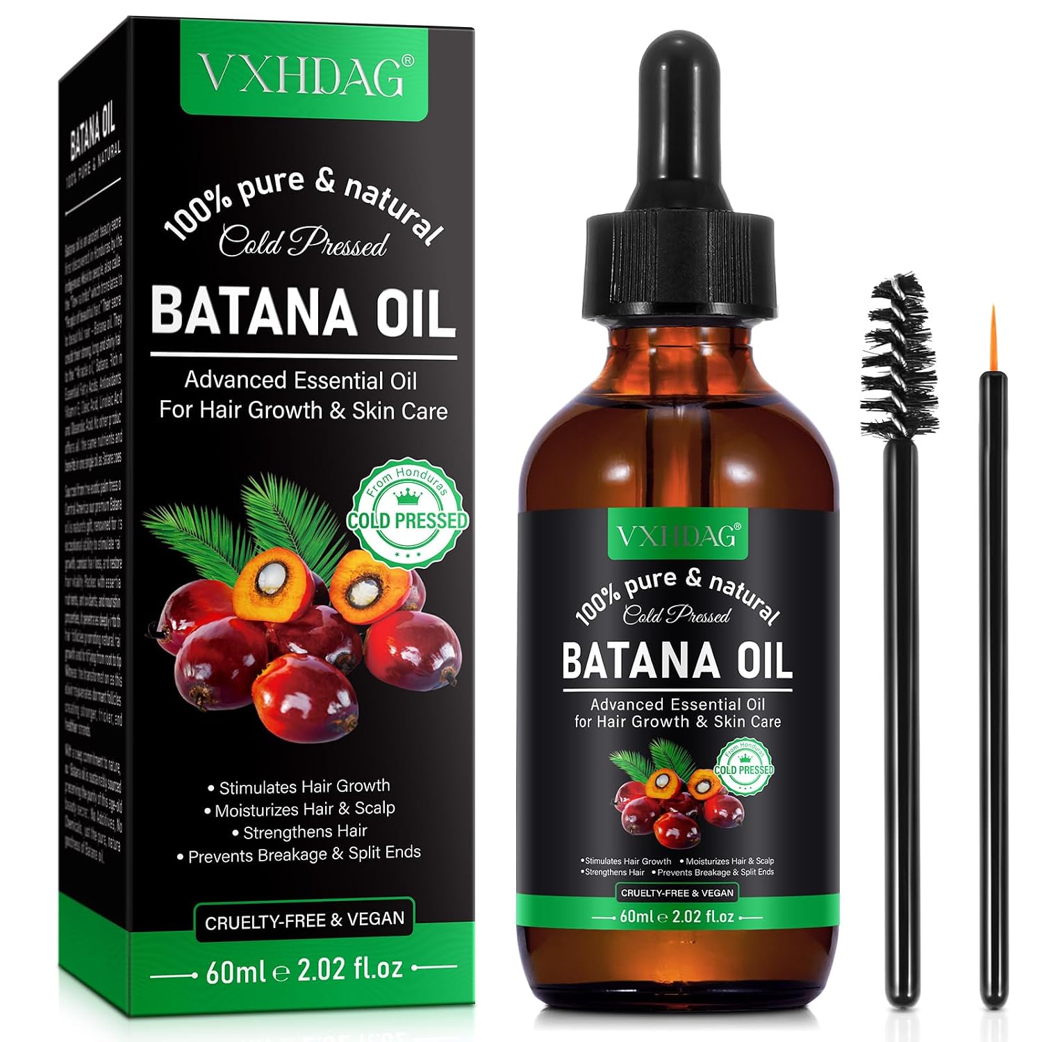 Detalle de VXHDAG Batana Oil for Hair and Scalp, 100% Pure, 2.02 fl oz