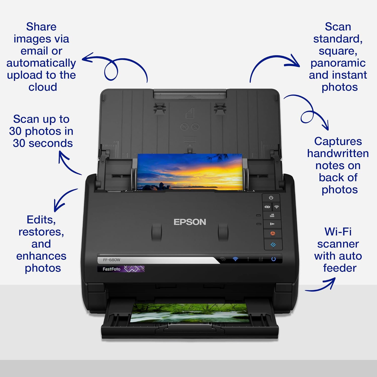 Thumbnail 2 de Epson FastFoto FF-680W: Wireless High-Speed Photo and Document Scanning System