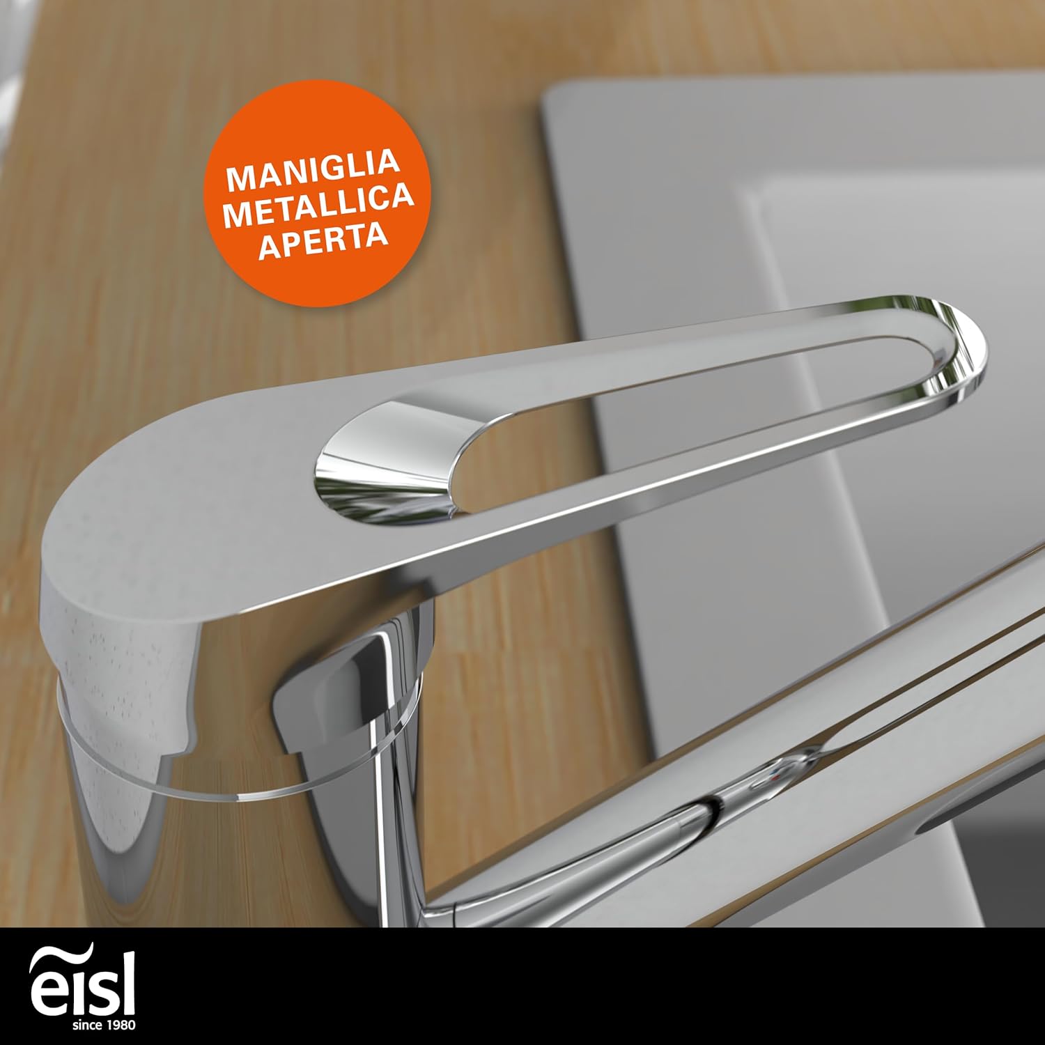 Thumbnail 2 de EISL SPEED NI182SCR Rubinetto lavello cucina: miscelatore girevole 360° per doppio lavello, cromo