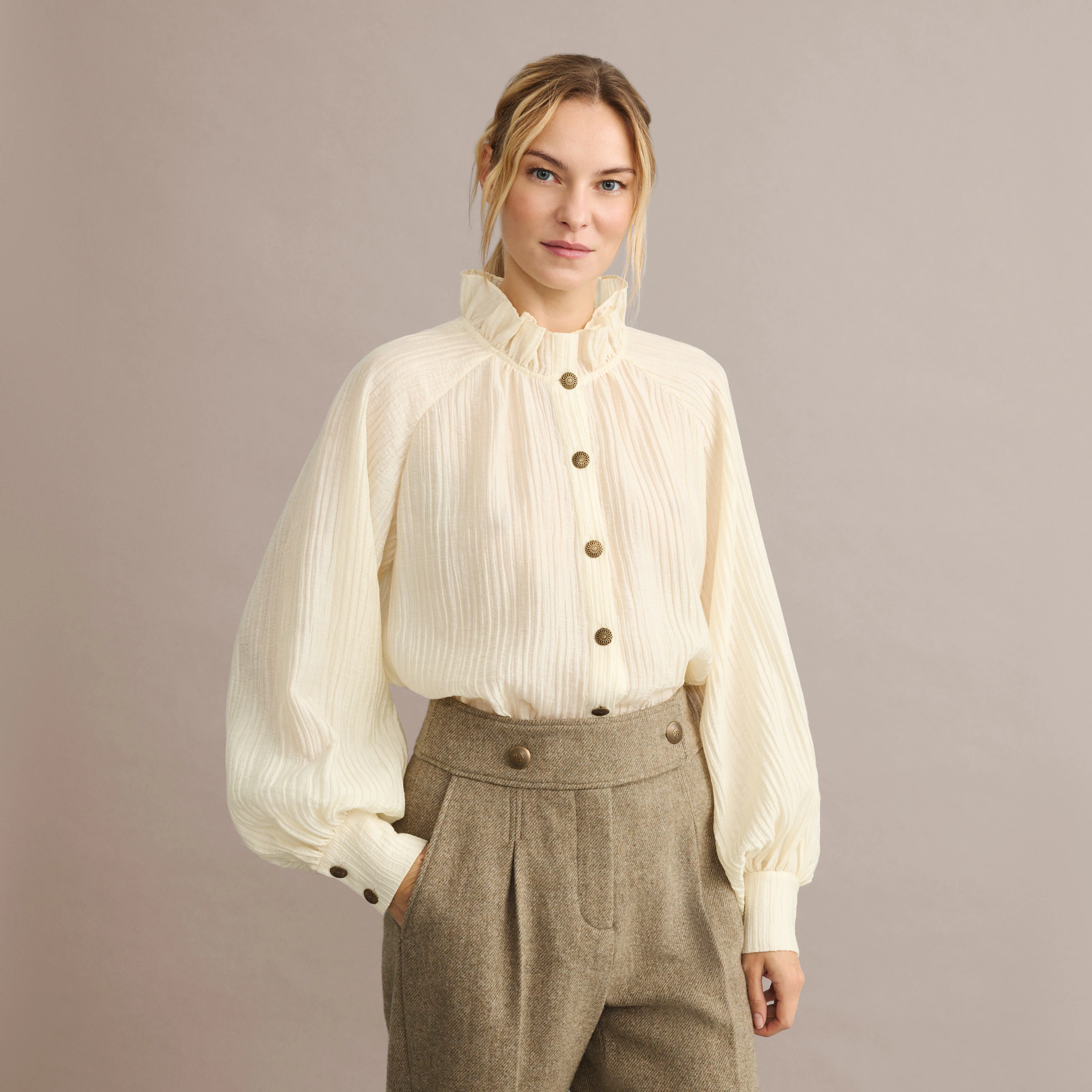 Thumbnail 1 de Verhunt Camisa lisa 80% Lyocell 📺