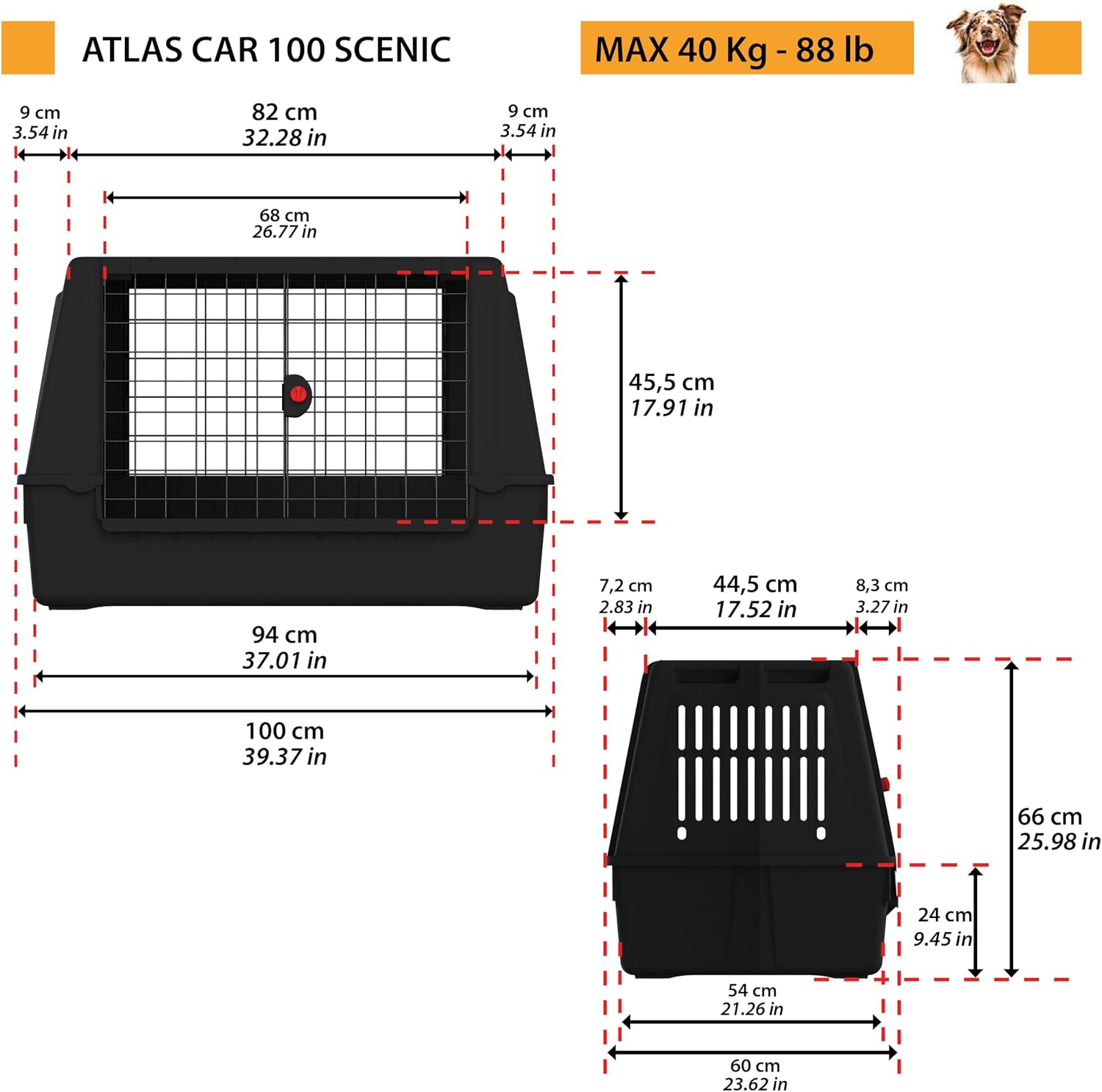 Detalle de Ferplast ATLAS CAR 100 SCENIC 40 kg