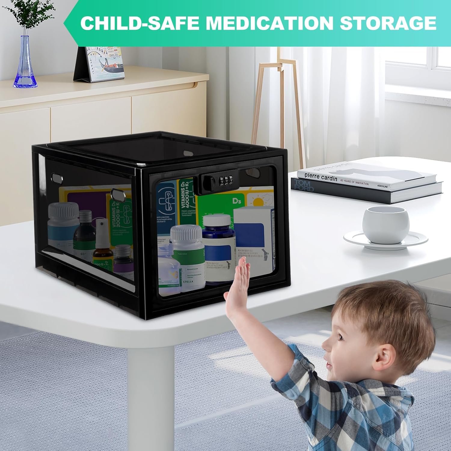 Detalle 2 de Lockable Medicine Box with Code 12.6L