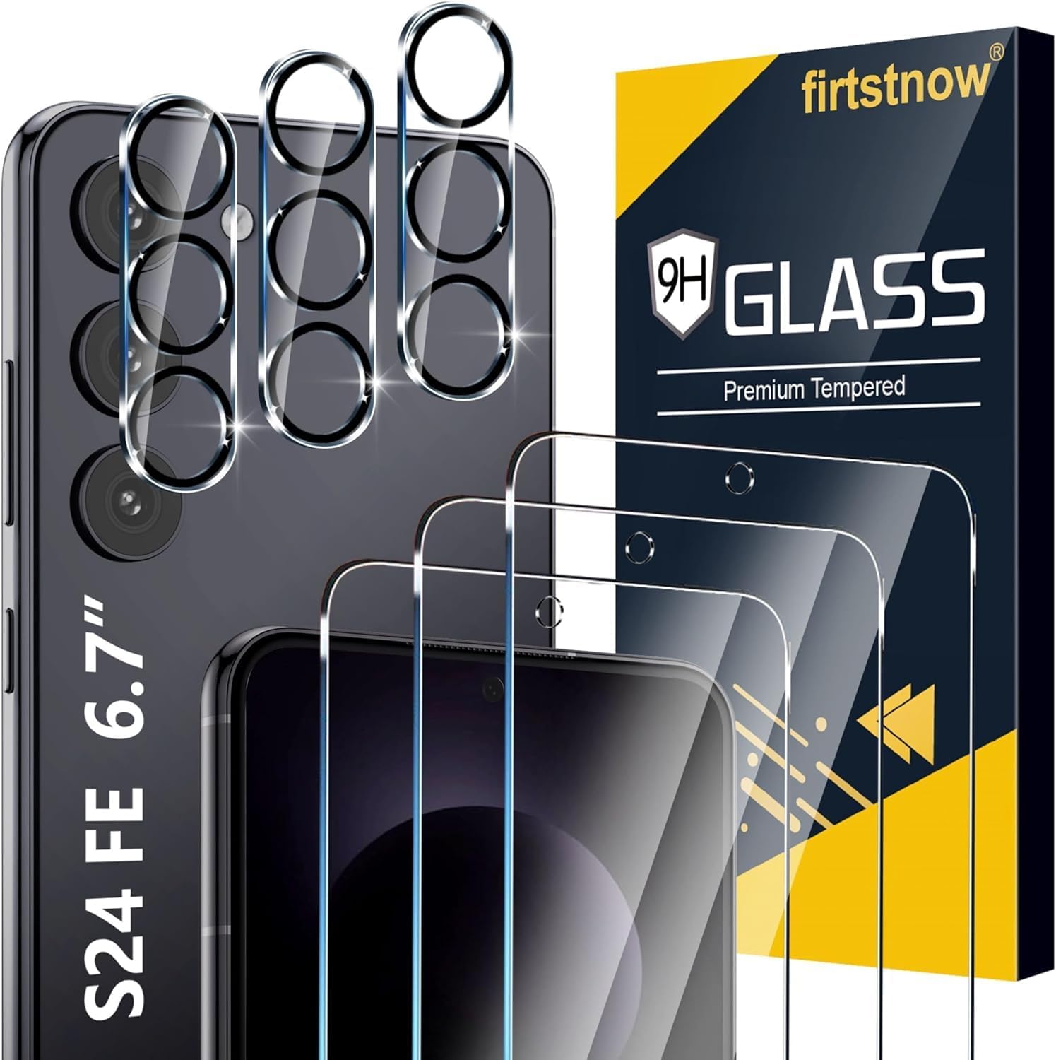 Detalle de Firtstnow screen protector set for Galaxy S24 FE