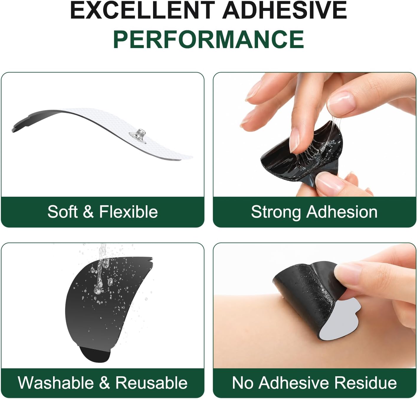 Thumbnail 6 de Belifu 1 Reusable TENS Electrode Pads, Latex-Free, 3.5 mm Snap Connection