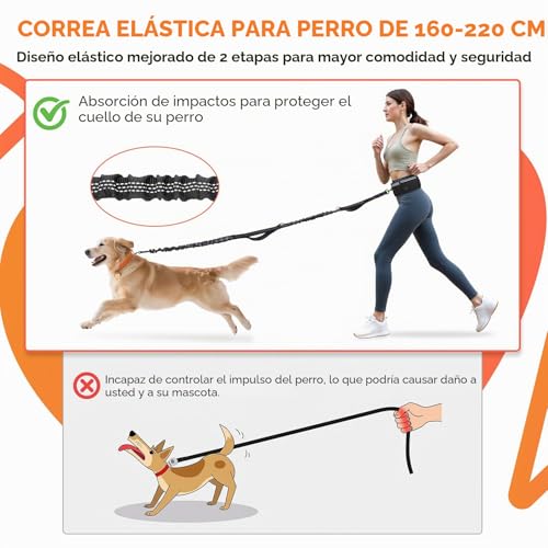 Detalle de Looxmeer Correa para Perro Manos Libres con Riñonera: libertad, seguridad y versatilidad para perros grandes y medianos