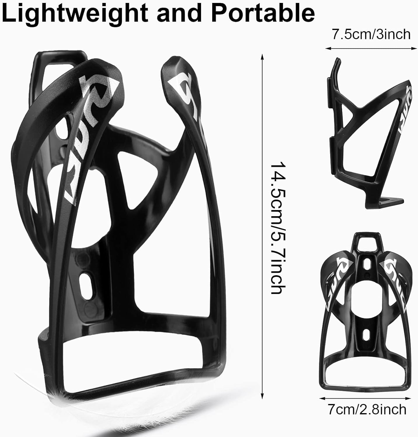 Detalle de Kapsuen Bike Bottle Holder with 700ml Water Bottle (BPA-free, leak proof) with bottle cage