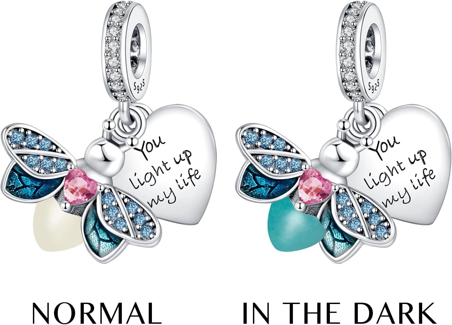Detalle 2 de Annmors Charms Anhänger 925 Sterling Silber Herzfamilie Hund Charm für Damen