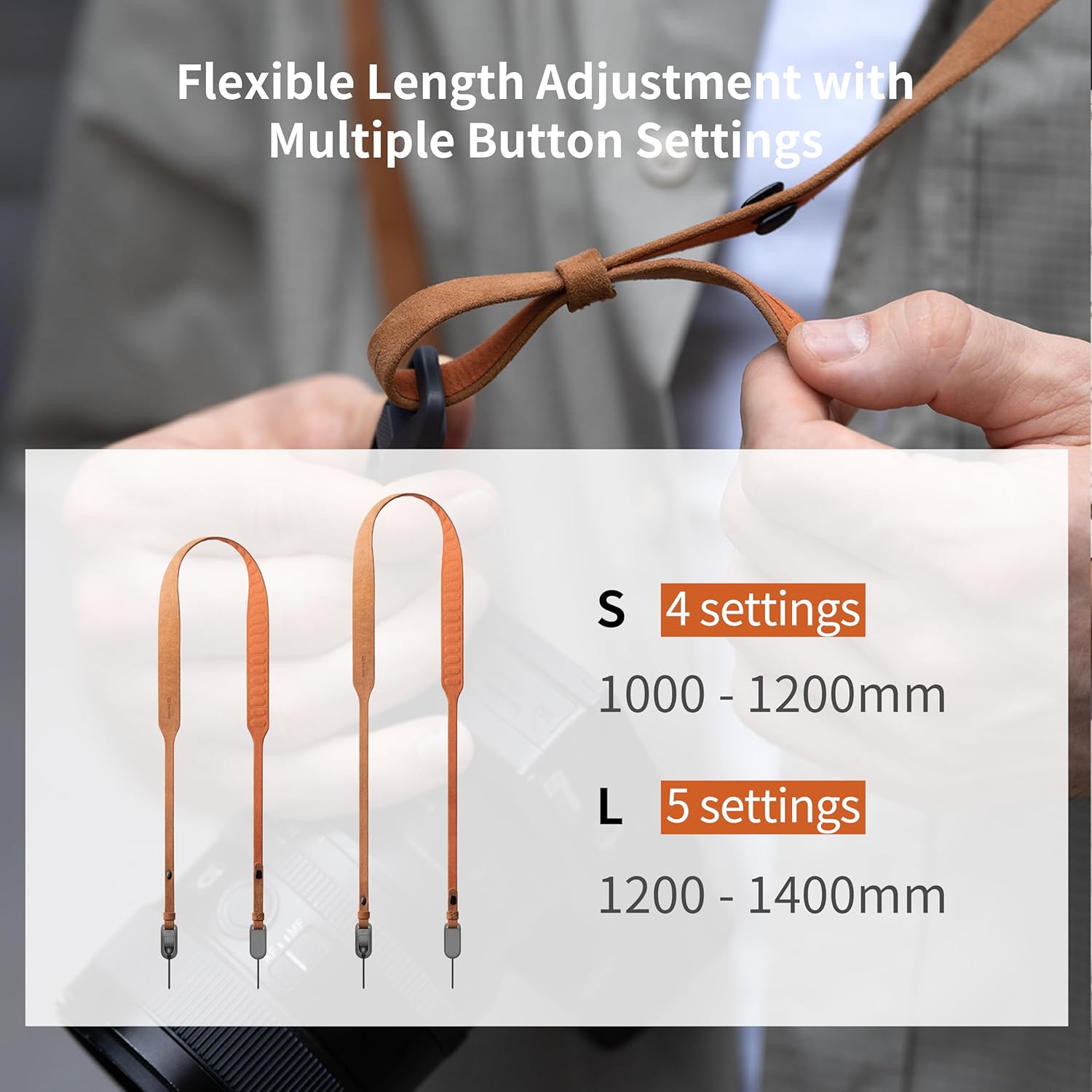 Thumbnail 5 de PGYTECH Tracolla per Fotocamera in Stile Retrò – Regolabile con Gancio Rapido