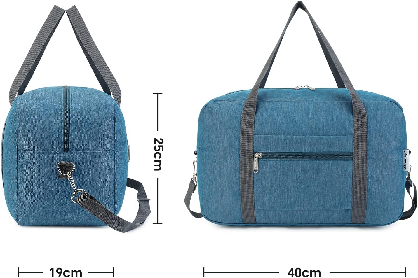 Thumbnail 6 de for Ryanair Cabin Bags 40x30x20 Underseat Foldable Travel Duffel Bag Holdall Navy 20L
