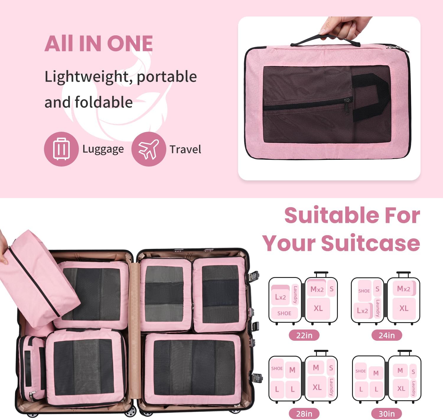 Thumbnail 6 de Prezon Compression Packing Cubes for Travel — Lightweight, Durable Luggage Organizers
