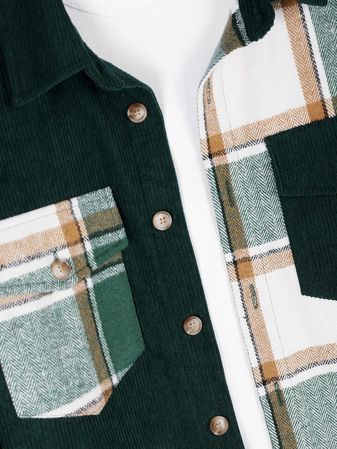 Detalle 2 de ZAFUL Plaid Shirt Jacket, Polyester